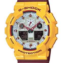นาฬิกา คาสิโอ Casio G-Shock Limited model Color series รุ่น GA-100CS-9A [mcDonald] (มิ้นต์ ชาลิดาใส่ ละครสองหัวใจนี้เพื่อเธอ)
