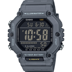 นาฬิกา คาสิโอ Casio 10 YEAR BATTERY AE-1600 series รุ่น AE-1600H-8BV ของแท้ รับประกัน1ปี