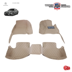 พรมรถยนต์ 6D รถ MERCEDES BENZ C CLASS รหัสตัวถัง W205 ปี 2015-2021 ชุดภายในห้องโดยสาร จำนวน 3 ชิ้น