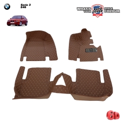 พรมปูพื้นรถยนต์ 6D BMW Serie 3 E46 ชุดภายในห้องโดยสาร จำนวน 3 ชิ้น (318I , 320I , 325I)