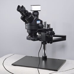 กล้องจุลทรรศน์ แบบมีแขน 360 องศา SANQTID trinocular stereo 7-45x กล้อง 2K รุ่น ZRA-45-2K