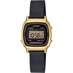 นาฬิกา Casio STANDARD DIGITAL LA670WEM Milanese series รุ่น LA670WEMB-1 (สายแบบถัก) ของแท้ รับประกัน 1 ปี