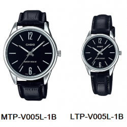 นาฬิกา คาสิโอ Casio SETคู่รัก รุ่น MTP-V005L-1B+LTP-V005L-1B ของแท้ รับประกัน 1 ปี