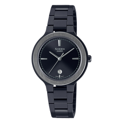 นาฬิกา คาสิโอ Casio SHEEN SAPPHIRE CRYSTAL คริสตัลแซฟไฟร์ SHE-4559 series รุ่น SHE-4559BD-1A ของแท้ รับประกัน1ปี