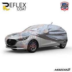 ผ้าคลุมรถเข้ารูป 100% รถ MAZDA 2 HATCHBACK 5 DOOR ปี 2015-2020 ผ้าคลุมกันแดด กันไอร้อน กันน้ำ รุ่น REFLEX COAT