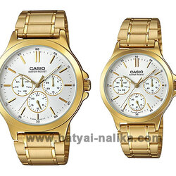 นาฬิกา คาสิโอ Casio SETคู่รัก รุ่น MTP-V300G-7A+LTP-V300G-7A ของแท้ รับประกัน 1 ปี