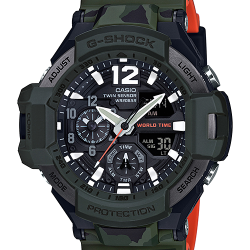 นาฬิกา Casio G-Shock นักบิน GRAVITYMASTER Master in OLIVE DRAB ทูโทน-ลายพราง series รุ่น GA-1100SC-3A (ลายพรางเขียวทหาร) ของแท้ รับประกัน1ปี