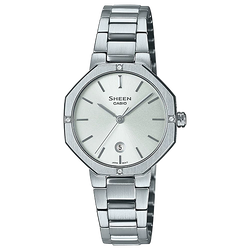 นาฬิกา คาสิโอ Casio SHEEN SAPPHIRE CRYSTAL คริสตัลแซฟไฟร์ SHE-4543 series รุ่น SHE-4543D-7A ของแท้ รับประกัน1ปี