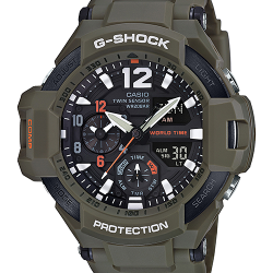 นาฬิกา Casio G-Shock นักบิน GRAVITYMASTER Master in OLIVE DRAB series รุ่น GA-1100KH-3A ของแท้ รับประกัน1ปี