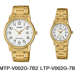 นาฬิกา คาสิโอ Casio SETคู่รัก รุ่น MTP-V002G-7B2+LTP-V002G-7B2 ของแท้ รับประกัน 1 ปี