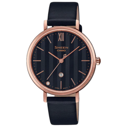 นาฬิกา คาสิโอ Casio SHEEN SAPPHIRE CRYSTAL คริสตัลแซฟไฟร์ SHE-4539 series รุ่น SHE-4539CGL-1A ของแท้ รับประกัน1ปี