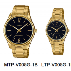 นาฬิกา คาสิโอ Casio SETคู่รัก รุ่น MTP-V005G-1B+LTP-V005G-1B ของแท้ รับประกัน 1 ปี