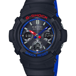 นาฬิกา Casio G-SHOCK Limited Layered Tricolor series รุ่น AWG-M100SLT-1A "PEPSI" (ไม่วางขายในไทย) ของแท้ รับประกัน1ปี