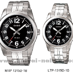 นาฬิกา คาสิโอ Casio SETคู่รัก รุ่น MTP-1315D-1B+LTP-1315D-1B ของแท้ รับประกัน 1 ปี