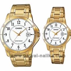 นาฬิกา คาสิโอ Casio SETคู่รัก รุ่น MTP-V004G-7B+LTP-V004G-7B ของแท้ รับประกัน1ปี
