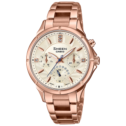 นาฬิกา คาสิโอ Casio SHEEN MULTI-HAND SHE-3047 series รุ่น SHE-3047PG-9A ของแท้ รับประกัน1ปี