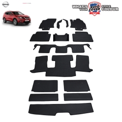 พรมปูพื้นรถยนต์ พรมกระดุม รถ NISSAN XTRAIL รุ่น 7 ที่นั่ง ปี 2015-2021 ชุดเต็มคัน+หลังเบาะ+แผ่นท้าย จำนวน 14 ชิ้น