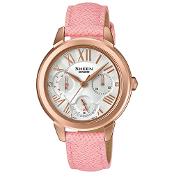 นาฬิกา คาสิโอ Casio SHEEN MULTI-HAND SHE-3059 series รุ่น SHE-3059PGL-7A ของแท้ รับประกัน1ปี