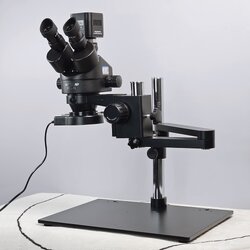 กล้องจุลทรรศน์ แบบมีแขน 360 องศา SANQTID trinocular stereo 7-45x กล้อง 4K รุ่น ZRA-45-4K