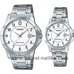 นาฬิกา คาสิโอ Casio SETคู่รัก รุ่น MTP-V004D-7B+LTP-V004D-7B ของแท้ รับประกัน1ปี