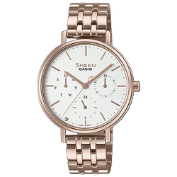 นาฬิกา คาสิโอ Casio SHEEN SAPPHIRE CRYSTAL คริสตัลแซฟไฟร์ SHE-4541 series รุ่น SHE-4541CG-7A ของแท้ รับประกัน1ปี
