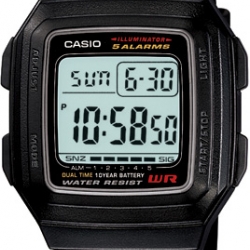 นาฬิกา คาสิโอ Casio 10 YEAR BATTERY รุ่น F-201WA-1A ของแท้ รับประกัน 1ปี