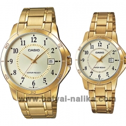 นาฬิกา คาสิโอ Casio SETคู่รัก รุ่น MTP-V004G-9B+LTP-V004G-9B ของแท้ รับประกัน1ปี