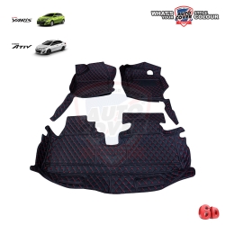 พรมรถยนต์ 6D รถ TOYOTA ALL NEW YARIS 5 Door & ATIV 4 Door ปี 2018-2020 ชุดภายในห้องโดยสาร จำนวน 3 ชิ้น