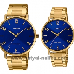 นาฬิกา คาสิโอ Casio SETคู่รัก รุ่น MTP-VT01G-2B2+LTP-VT01G-2B ของแท้ รับประกัน 1 ปี