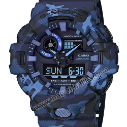 นาฬิกา Casio G-Shock Limited GA-700CM Camouflage series รุ่น GA-700CM-2A (พรางน้ำเงิน) ของแท้ รับประกัน1ปี