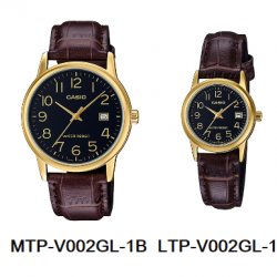 นาฬิกา คาสิโอ Casio SETคู่รัก รุ่น MTP-V002GL-1B+LTP-V002GL-1B ของแท้ รับประกัน 1 ปี