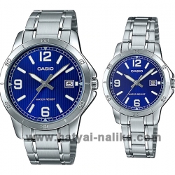 นาฬิกา คาสิโอ Casio SETคู่รัก รุ่น MTP-V004D-2B+LTP-V004D-2B ของแท้ รับประกัน1ปี