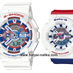 นาฬิกา คาสิโอ Casio G-Shock x Baby-G เซ็ตคู่รัก White Tricolor รุ่น GA-110TR-7A x BA-110TR-7A Pair set ของแท้ รับประกัน 1 ปี