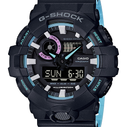 นาฬิกา Casio G-Shock Special Pearl Blue Neon Accent Color series รุ่น GA-700PC-1A ของแท้ รับประกัน1ปี