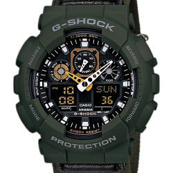 นาฬิกา คาสิโอ Casio G-Shock Limited model Military Cloth Series รุ่น GA-100MC-3A