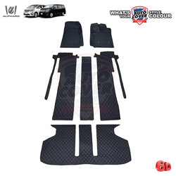 พรมปูพื้นรถยนต์ 6D รถ TOYOTA ALPHARD VELLFIRE ปี 2009-2015 พรมรถยนต์ ชุดเต็มคัน (รางซ้ายขวา2รางคู่) จำนวน 6 ชิ้น