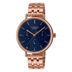 นาฬิกา คาสิโอ Casio SHEEN SAPPHIRE CRYSTAL คริสตัลแซฟไฟร์ SHE-4541 series รุ่น SHE-4541PG-2A ของแท้ รับประกัน1ปี