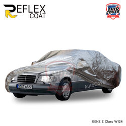 ผ้าคลุมรถเข้ารูป รถ MERCEDES BENZ E Class รหัส W124 ปี 1988-1996 ผ้าคลุมกันแดด กันไอร้อน กันน้ำ รุ่น REFLEX COAT