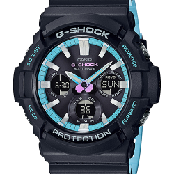นาฬิกา Casio G-Shock Special Pearl Blue Neon Accent Color series รุ่น GAS-100PC-1A ของแท้ รับประกัน1ปี