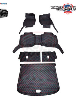 พรมรถยนต์ 6D รถ MG HS PHEV ชุดเต็มคัน+แผ่นท้าย+หลังเบาะ จำนวน 6 ชิ้น