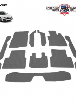 พรมปูพื้นรถยนต์ พรมกระดุม รถ HONDA CIVIC (FC) ปี 2016-2020 ชุดภายในห้องโดยสาร จำนวน 12 ชิ้น