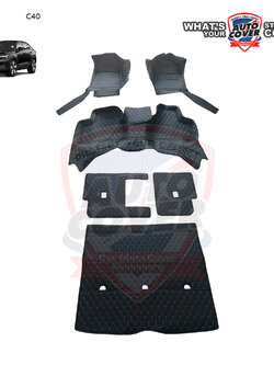 พรมปูพื้นรถยนต์ 6D รถ VOLVO C40 ปี 2023-2027 พรมรถยนต์ ชุดเต็มคัน รวม แผ่นท้ายและหลังพนักพิง จำนวน 6 ชิ้น