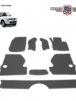 พรมปูพื้นรถยนต์ พรมกระดุม รถ MITSUBISHI TRITON MEGA CAB ปี 2006-2014 ชุดภายในห้องโดยสาร จำนวน 8 ชิ้น