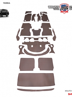 พรมปูพื้นรถยนต์ พรมกระดุม รถ NISSAN TERRA รุ่น 7 ที่นั่ง ปี 2019-2023 ชุดเต็มคัน+หลังเบาะ+แผ่นท้าย จำนวน 21 ชิ้น