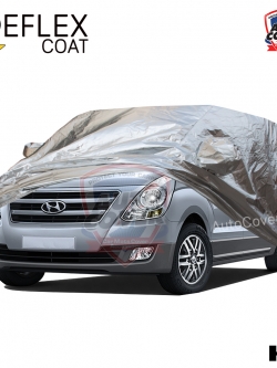 ผ้าคลุมรถเข้ารูป 100% รถ HYUNDAI H1 ปี 2008-2017 ผ้าคลุมกันแดด กันไอร้อน กันน้ำ รุ่น REFLEX COAT