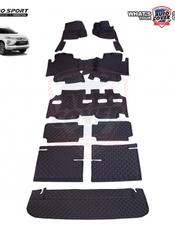 พรมรถยนต์ 6D รถ MITSUBISHI NEW PAJERO SPORT ปี 2019-2022 ชุดเต็มคันรวมแผ่นท้ายและหลังพนักพิง จำนวน 9 ชิ้น