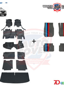 พรมรถยนต์ 7D Colorful รถ FORD EVEREST NEXTGEN ปี 2022-2025 พรมปูพื้นรถยนต์ชุดเต็มคัน จำนวน 9+ ดักฝุ่น 4 ชิ้น