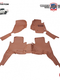 พรมรถยนต์ 6D รถ MITSUBISHI TRITON 4 DOOR ปี 2015-2018 ชุดภายในห้องโดยสาร จำนวน 3 ชิ้น