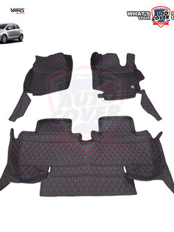 พรมปูพื้นรถยนต์ 6D รถ TOYOTA YARIS ปี 2006-2013 พรมรถยนต์ชุดภายในห้องโดยสาร จำนวน 3 ชิ้น