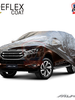 ผ้าคลุมรถเข้ารูป 100% รถ ISUZU ALL NEW MU X ปี 2021-2026 ผ้าคลุมกันแดด กันไอร้อน กันน้ำ รุ่น REFLEX COAT
